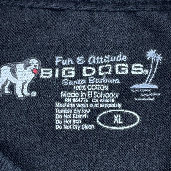 Vintage Big Dogs Shirt Men XL Black Y2K Motorcycle Biker Chopper Iron Cross Tee - Picture 7 of 14